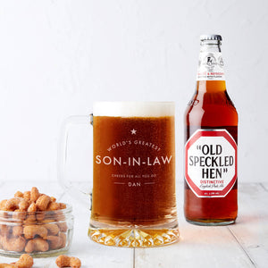 'World's Greatest Son In Law' Personalised Beer Tankard
