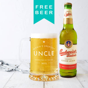 'Worlds Greatest Uncle' Personalised Beer Tankard