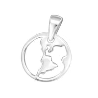 You're My World Sterling Silver Globe Necklace