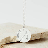 Zodiac Constellation Plated Stainless Steel Necklace