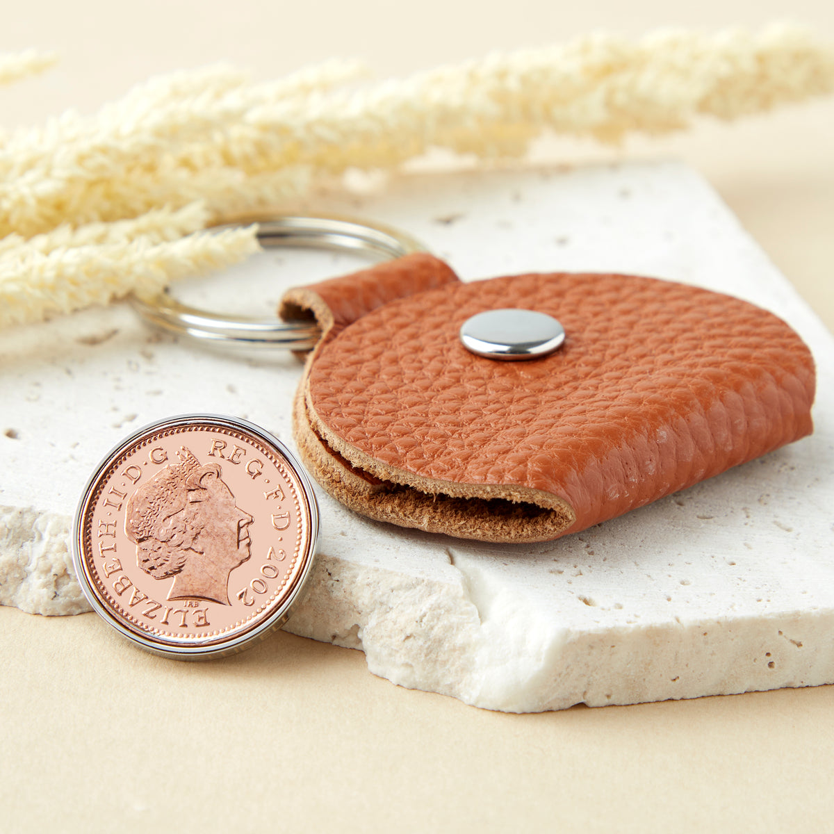 Lucky Penny Coin Token Keepsake Keyring 1971 To 2008