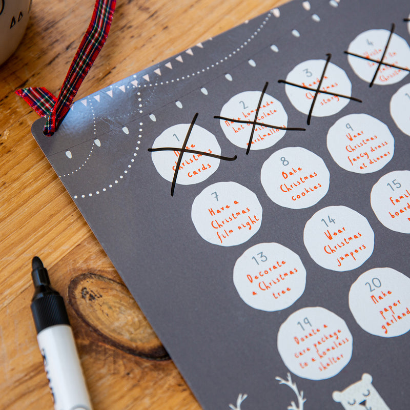 Personalised Family Activity Reusable Christmas Advent Calendar