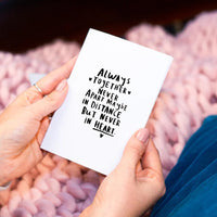 Long Distance Relationship Keepsake Wallet Card