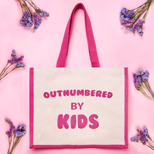 Outnumbered By Kids Tote Bag