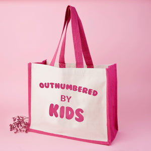 Outnumbered By Kids Tote Bag