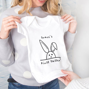Babies First Easter' Personalised Baby Grow
