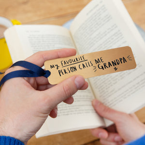 My Favourite People Call Me Grandad' Gold Bookmark