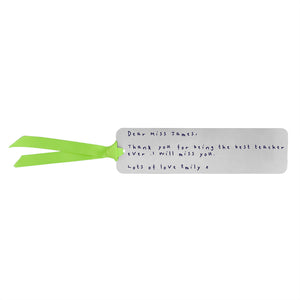 Thank You Teacher Personalised Bookmark
