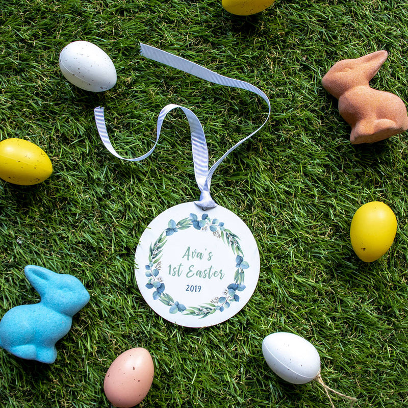 Personalised Babies First Easter Wreath Decoration