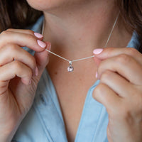 Birthstone Sterling Silver Necklace