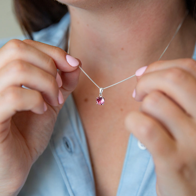 Birthstone Sterling Silver Necklace