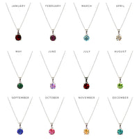 Birthstone Sterling Silver Necklace