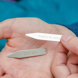 Personalised Silver Collar Stiffeners