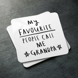 My favourite People Call Me Grandma / Grandad Coaster Set