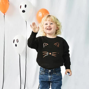 Cat Face' Children's Halloween Jumper Sweatshirt