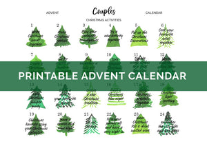 DIGITAL DOWNLOAD - "Couples Christmas Activities" Printable Advent