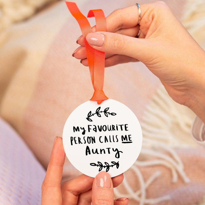 My Favourite People Call Me Aunty' Keepsake Decoration