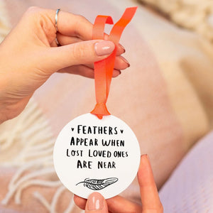 Feather's Appear' Remembrance Keepsake Decoration