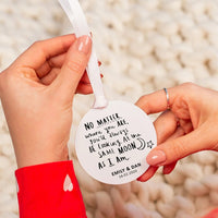 Looking At The Same Moon' Personalised Hanging Decoration