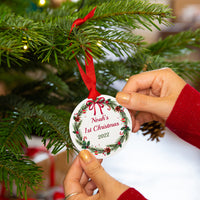 Baby's First Christmas Personalised Ceramic Tree Decoration