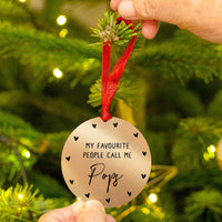 My Favourite People Call Me Personalised Christmas Decoration