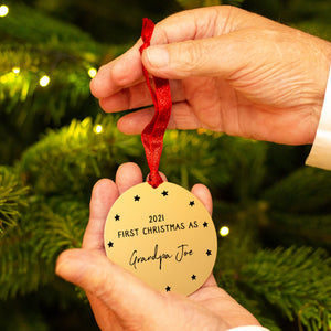 Personalised 'First Christmas As' Christmas Decoration