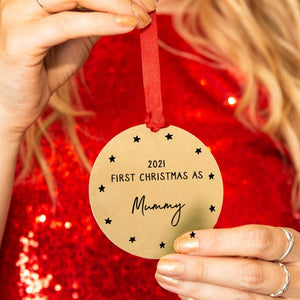 Personalised 'First Christmas As Mummy' Decoration