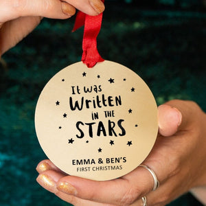 Personalised Written In The Stars Christmas Decoration