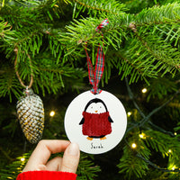 Personalised Penguin Christmas Tree Decoration