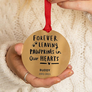Personalised Remembrance Pet Christmas Bauble