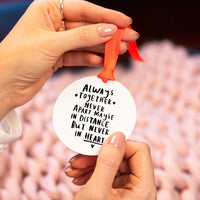 Always Together, Never Apart' Long Distance Decoration