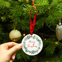 Merry Christmas Mistletoe Ceramic Christmas Tree Decoration