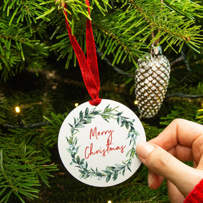 Merry Christmas Mistletoe Ceramic Christmas Tree Decoration