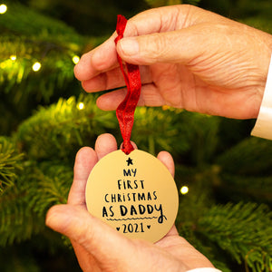 First Christmas As Daddy' Christmas Decoration