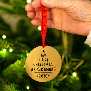 First Christmas As Grandpa' Christmas Decoration