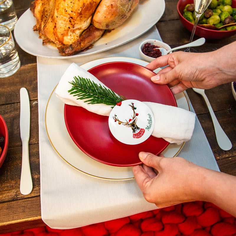 Personalised Reindeer Christmas Place Setting