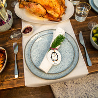 Personalised Penguin Family Christmas Place Setting