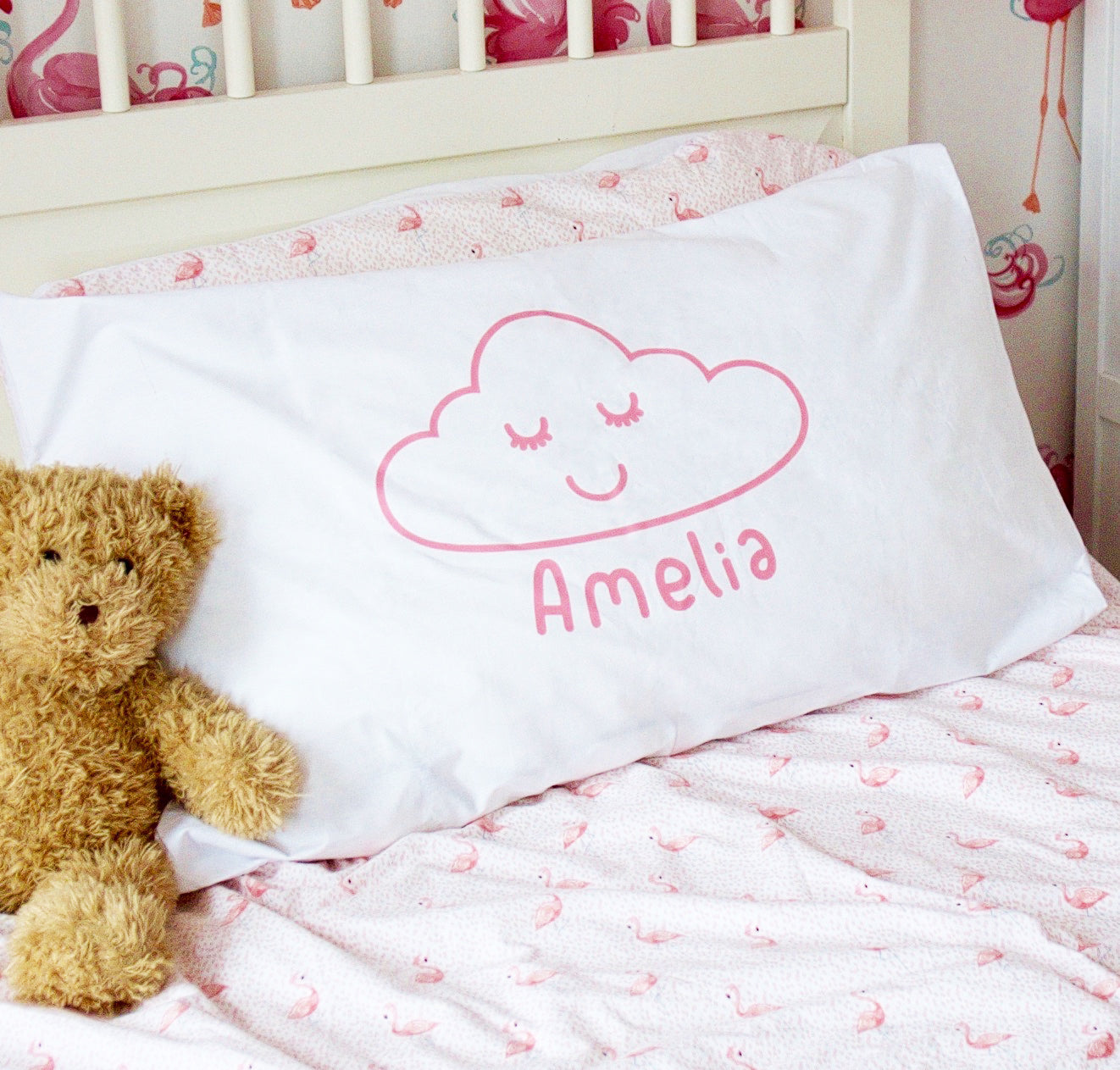 Children s Personalised Cloud Pillow Case