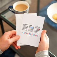 Dad You're Awesome' Guitar Chords Greeting Card