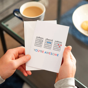 Dad You're Awesome' Guitar Chords Greeting Card