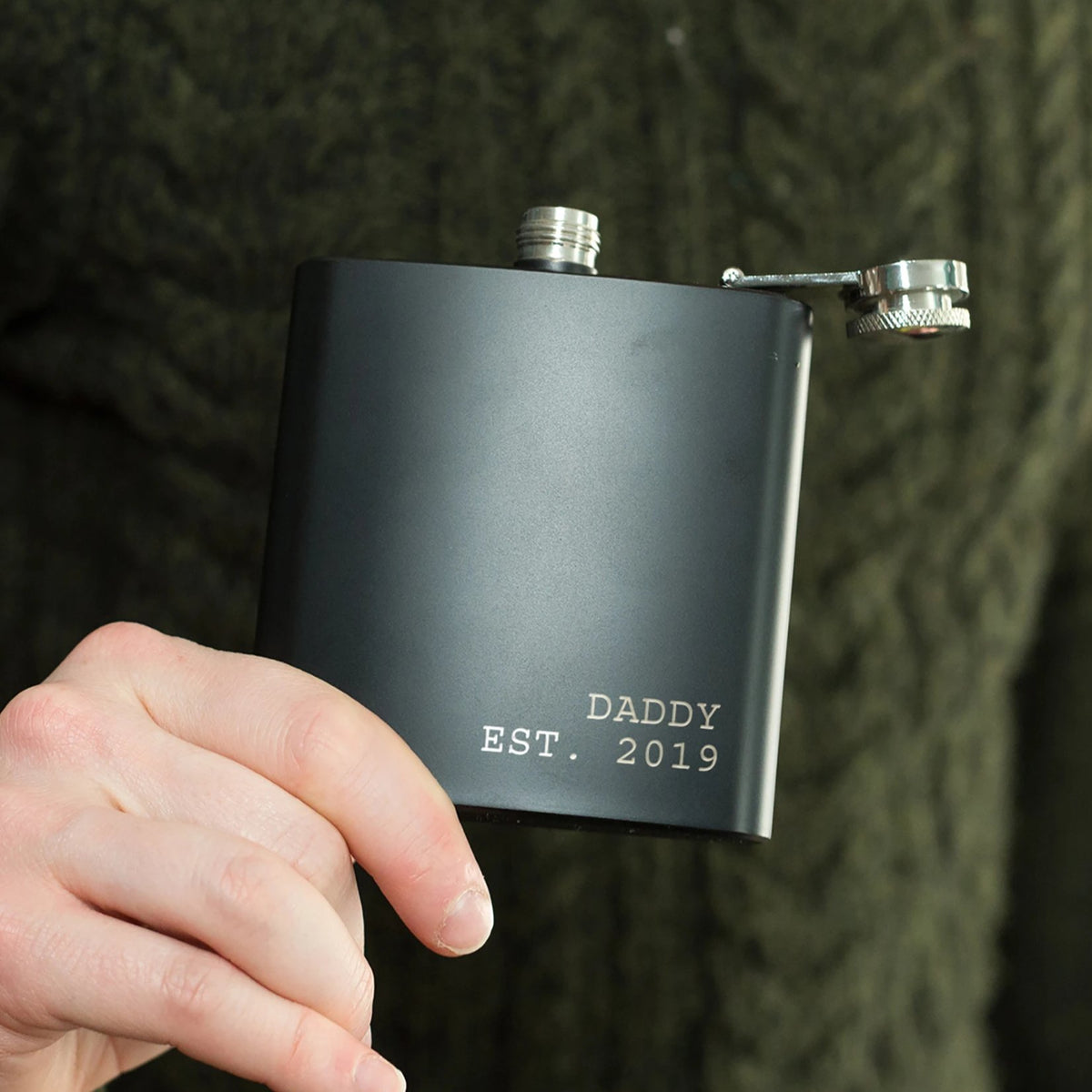 Personalised Dad Established Hip Flask