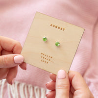 Sterling Silver Birthstone Earrings Characteristic Card