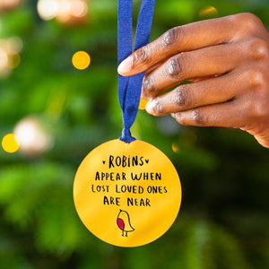 Remembrance 'Robins Appear' Christmas Tree Bauble