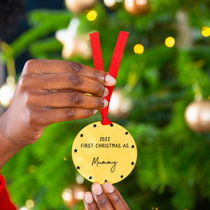 Personalised 'First Christmas As Mummy' Decoration