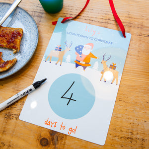 Personalised Children's Countdown To Christmas Calendar