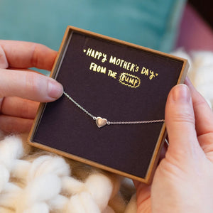 Happy Mothers Day From The Bump' Heart Necklace