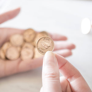 70th Birthday 1953 Farthing Coin Keyring