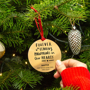 Personalised Remembrance Pet Christmas Bauble