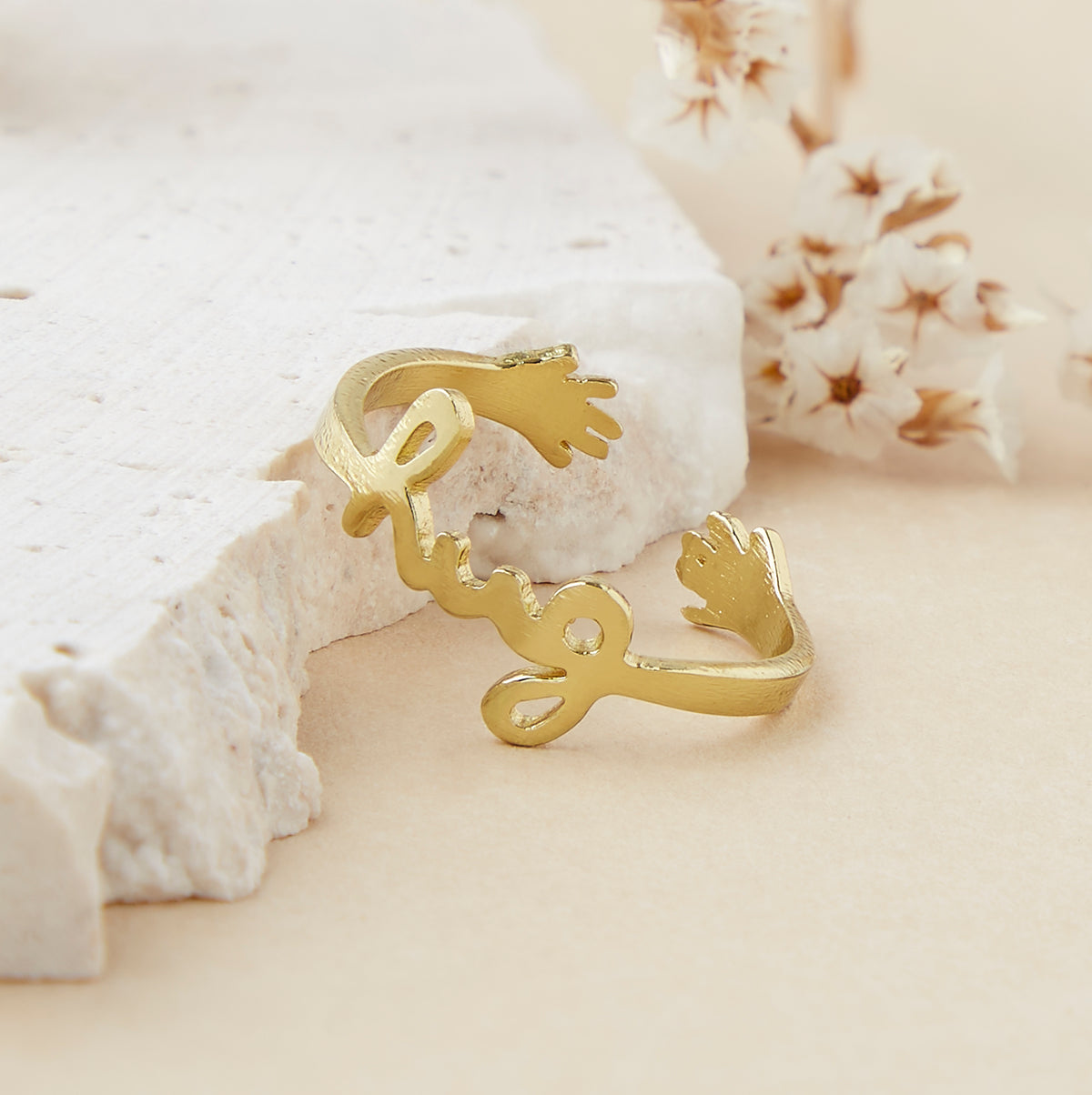 Gold Plated Hug Ring