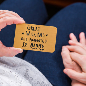 Great Mum's Get Promoted To Nanny' Purse Keepsake